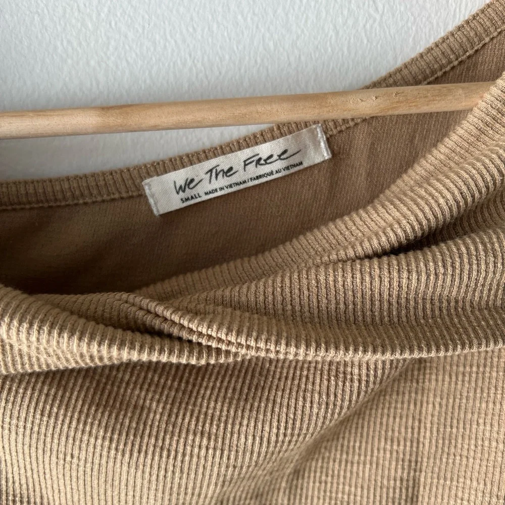 FREE PEOPLE Addie Layering Top in Winter Wheat NWT